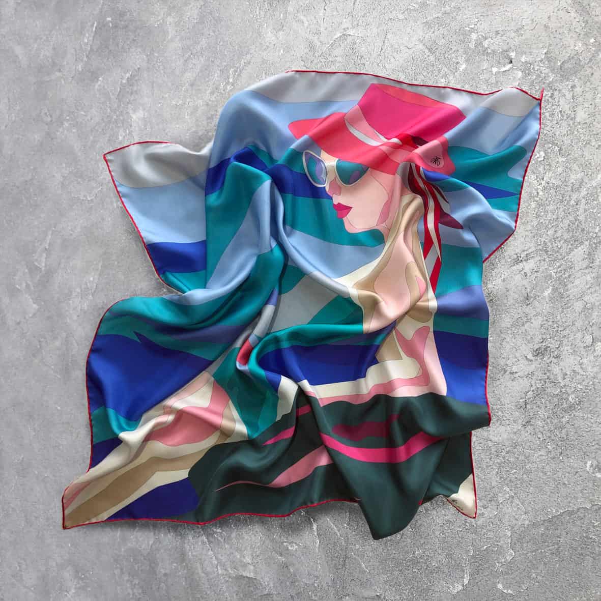 PUZZLE Silk Pocket Scarf. Harper's Bazaar UA Project - NataliyaNova