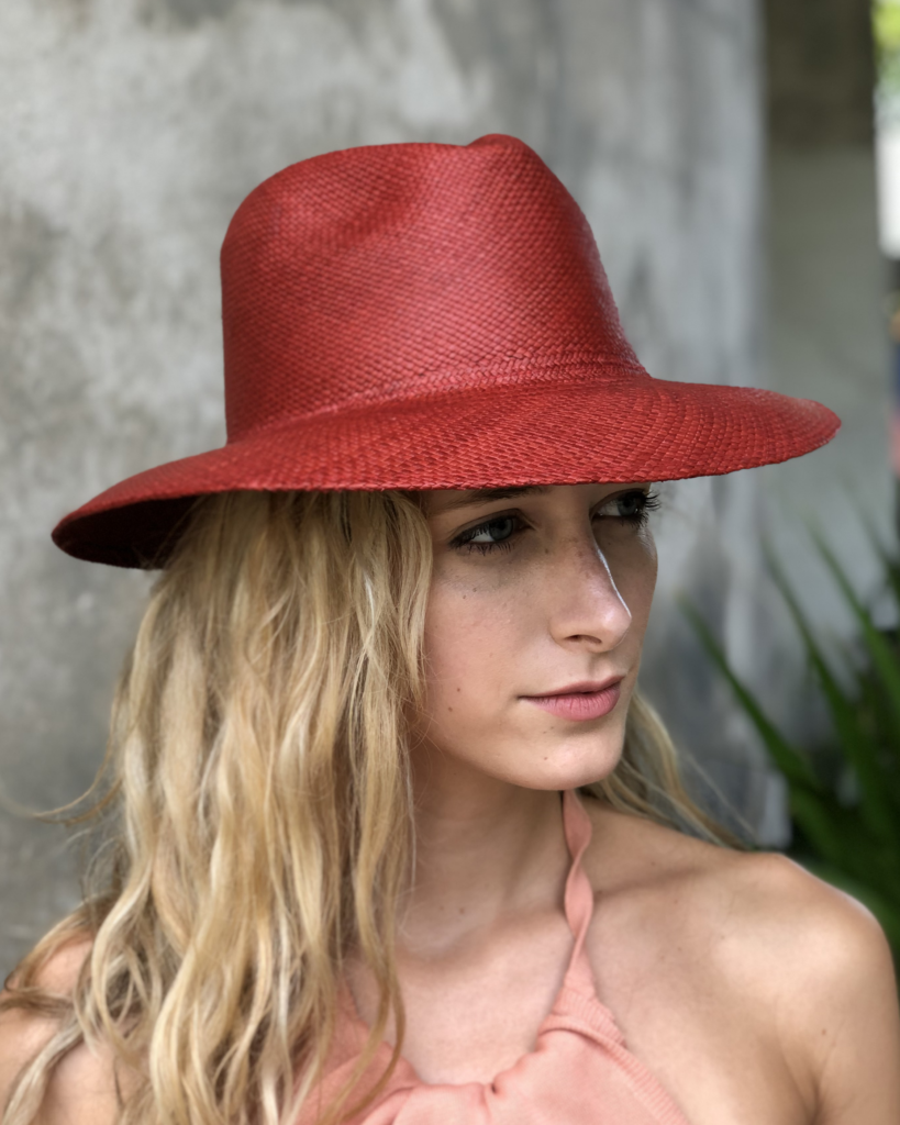 Red Kalina Woven Fedora Hat – Boho & Casual Chic Kalina | Accessories | Red Kalina Woven Fedora Hat Boho  main image 2