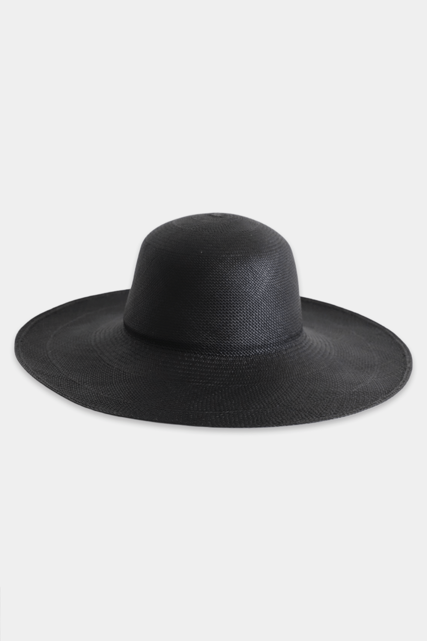 MELISA Handmade Panama Wide Brim Hat -  Black