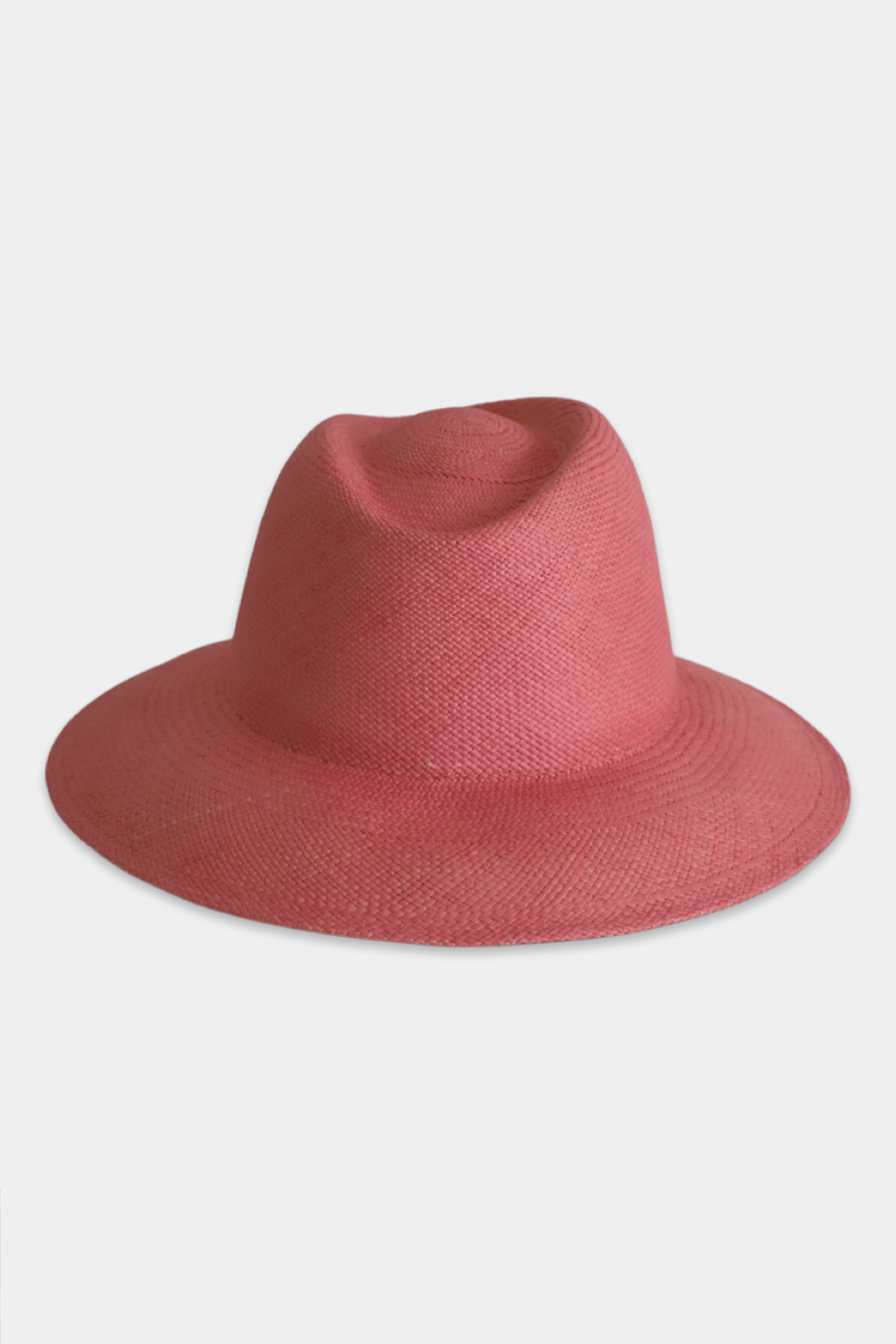 TROPICANA Hand-Woven Sun Hat With Asymmetric Crown - Rose