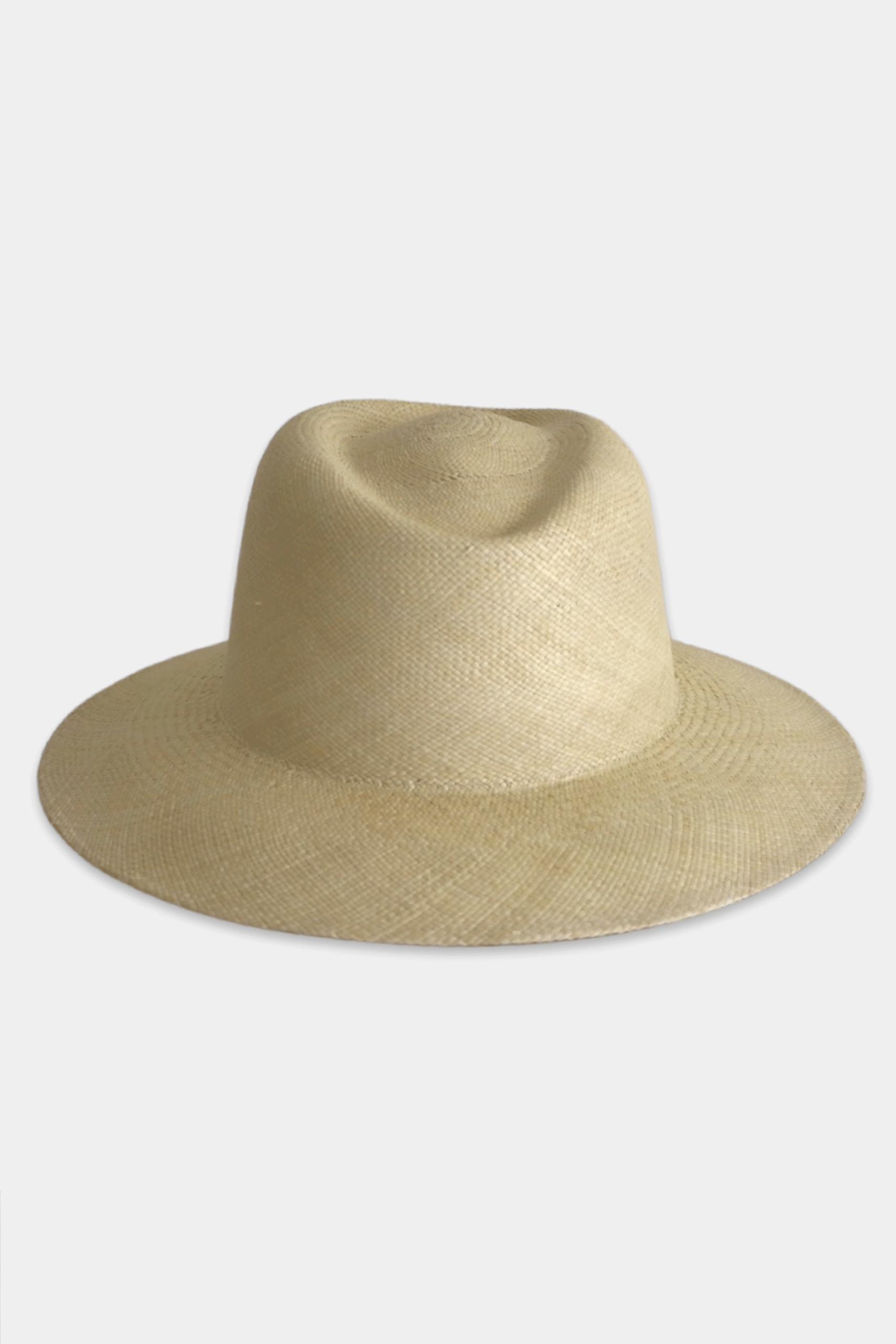 TROPICANA Hand-Woven Sun Hat With Asymmetric Crown -Ivory