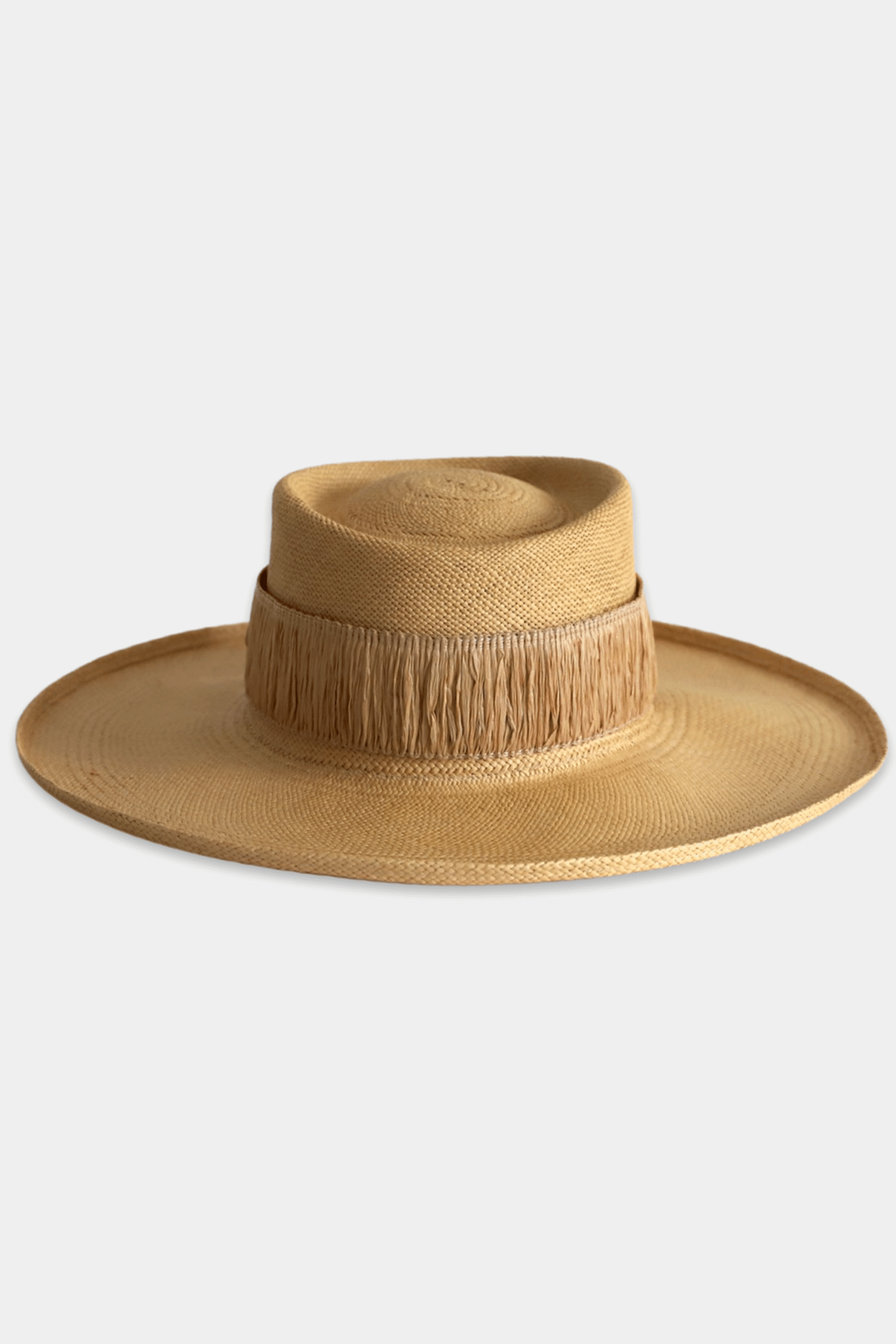 ELSA - Handmade Resort Straw Hat With a Staw Band - Sand